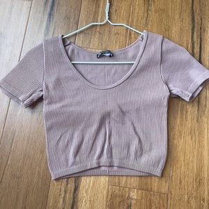 Zara cropped shirt